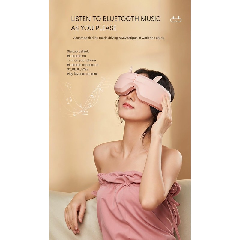 TLINNA Eye Massager with Airbag Kneading,Constant Temperature Hot Compress, Multi-Frequency