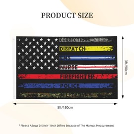 America Flag First Responder Hero Flag Nurse Police Fire Military American 3x5 Ft Indoor Outdoor Decor Banner Flags For Garden Yard Car Outside Decoration