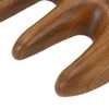 2Pcs Meridians Comb 5 Tooth Portable Sandalwood Rosewood for Head