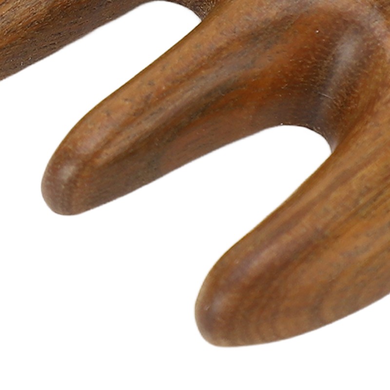 2Pcs Meridians Comb 5 Tooth Portable Sandalwood Rosewood for Head