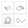 Mikankawa Bow Shackle 304 Stainless Steel 160KG Break Strength Screwed