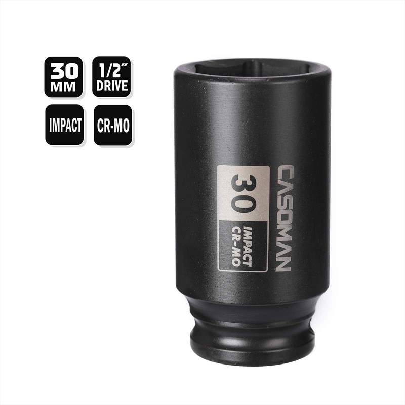 CASOMAN 1/2" Drive x 30 mm Deep 6 PT Impact