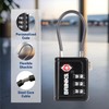 Brinks TSA Accepted Indicator Luggage Lock, Black - Resettable Combination,