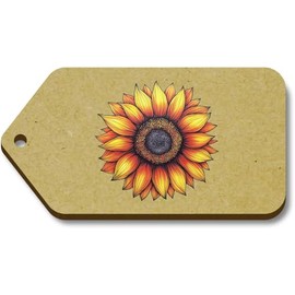 10 x 'Vibrant Sunflower Head' 66mm x 34mm Gift Tags (TG00137980)
