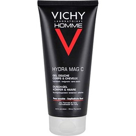 Vichy Homme Hydra Mag C Body Wash & Hair Shower Gel, 6.76 Fl. Oz.