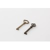Generic Skeleton Key KY-2AB and KY-3AB Antique Brass Plated Hollow