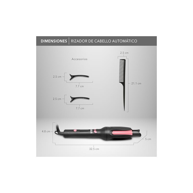 RCA Rizador de Cabello Automático RC-PR con Cubierta Protectora Antiquemaduras,