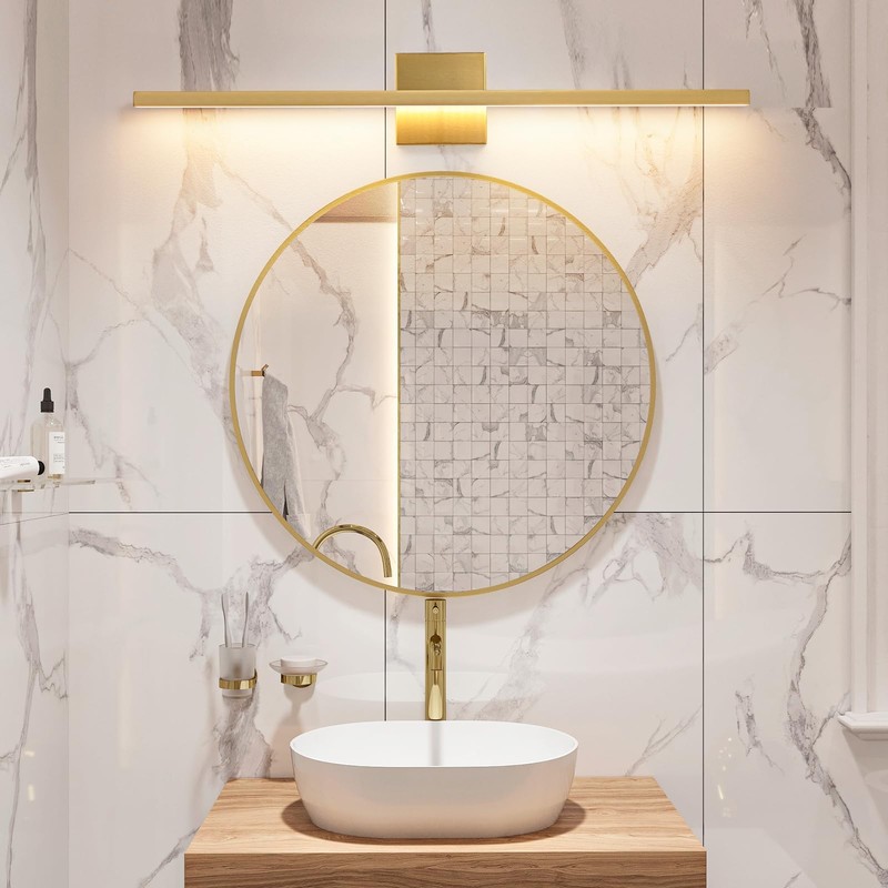 Epinl Gold Vanity Lights for Bathroom - 31.5 inch Brushed