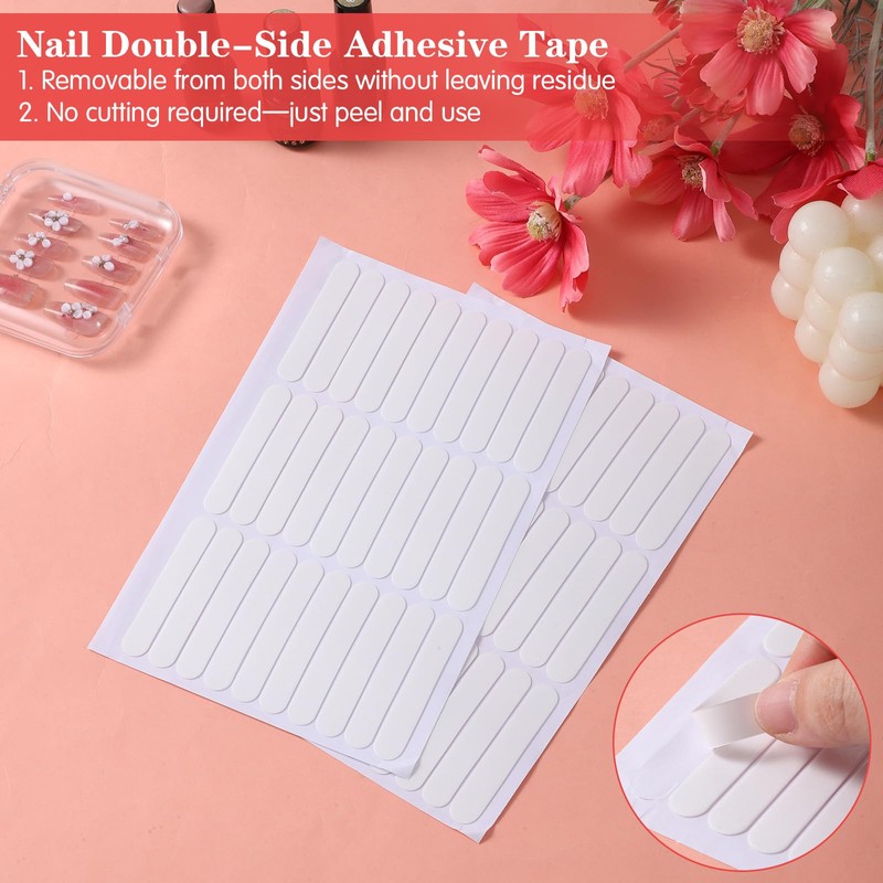 12 Sheets Double Sided Nail Tape, Double Sided Tape for