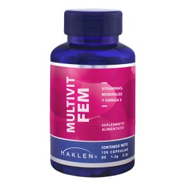 🔥 Fem multivitamínico + omega 3 | 120 softgels | maklen sabor sin sabor  Vitaminas y Minerales