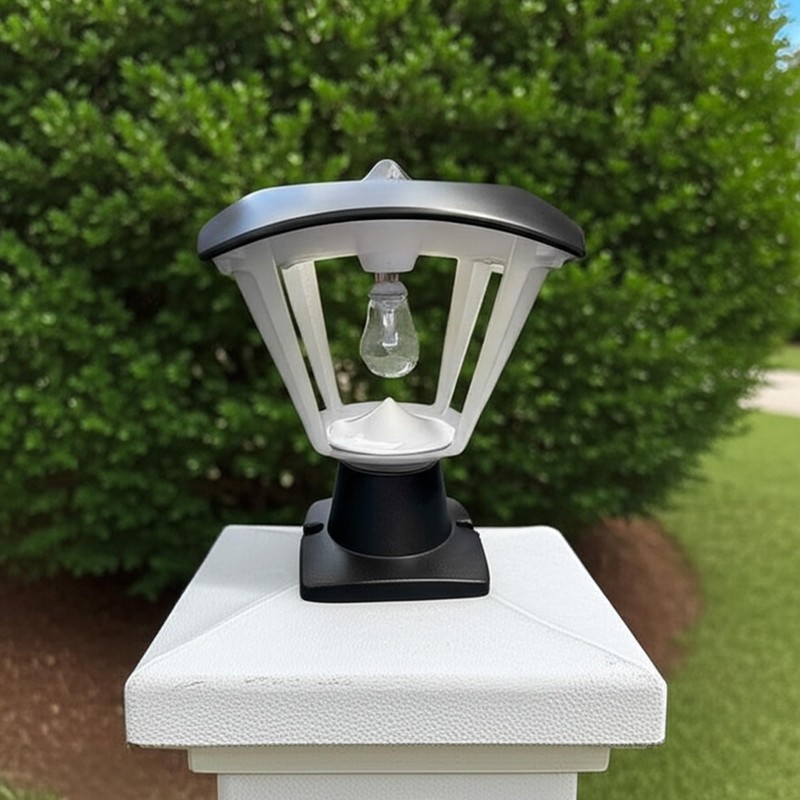 Gama Sonic Haven Lamp Outdoor Solar Light, Mounts on Pole,