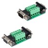 PENGLIN 2pcs DB9 Male to Female Breakout Board, RS232 D-SUB Serial to 9 Pin Connector Terminal Gender Changer Serial Adapter