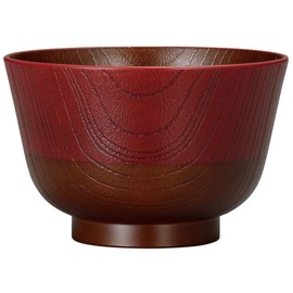 Canoe 74530 Traditional Japanese Color Lacquer Soup Wan, 11.2 fl oz (330 ml), Ancient Vermilion