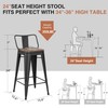 ALISH Bar Stools Set of 2,Low Back Counter Height Bar