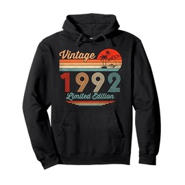 Vintage 1992 Limited Edition 33 Year Old Gifts 33rd Birthday Pullover Hoodie