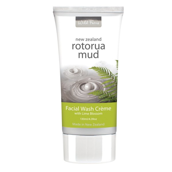 Wild Ferns New Zealand Rotorua Mud and Lime Blossom Facial Wash Creme