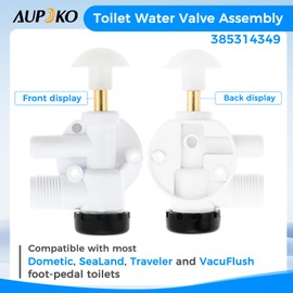 385314349 RV Toilet Valve, RV Flush Valve Replacement for Dometic 310 320 Toilets, Sealand Toilets, and VacuFlush Toilets. Made of ABS Material, Increased Freeze Resistance to Prevent Freeze Cracking