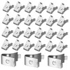 ORFOFE 50pcs Stainless Steel Cabinet Shelf Clips Shelf Support for