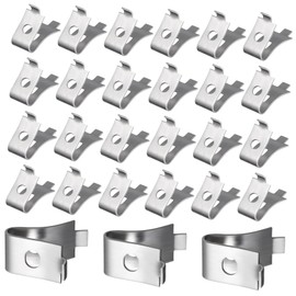 ORFOFE 50pcs Stainless Steel Cabinet Shelf Clips Shelf Support for Secure and Stable Shelving Cabinets Bookcases and More