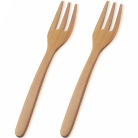 Nagao Sao Wood Fork, Small, 6.9 inches (15.1 cm), Set of 2, Wooden