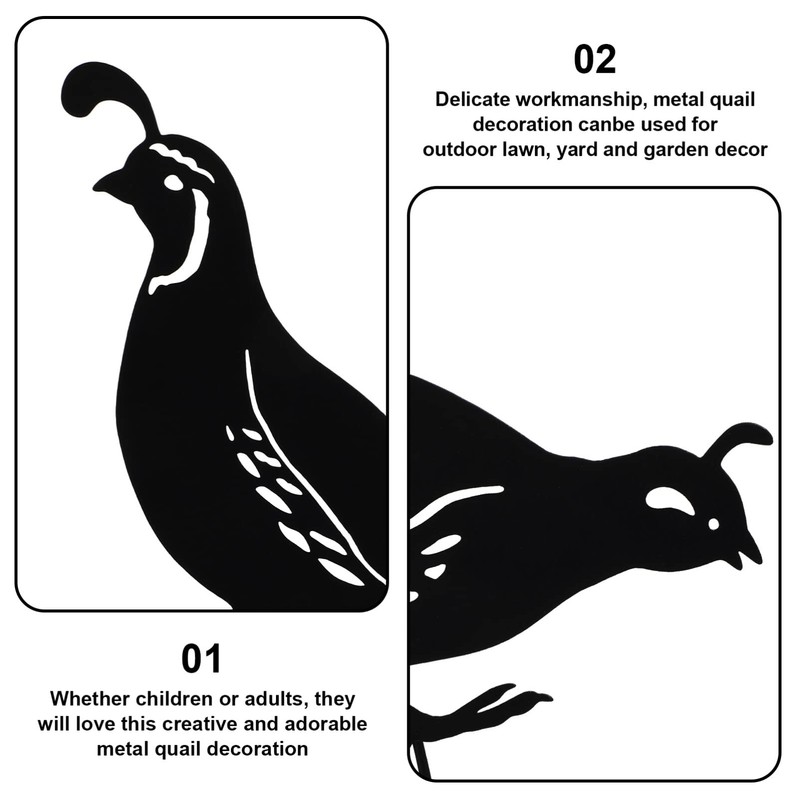 NUOBESTY - 4 estatuas Decorativas para jardín de codornices de