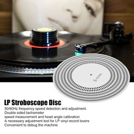 Turntable Strobe Disc, LP Stroboscope Disc Mat Rotational Speed Detection LP Turntables Calibration Disc for Record Player