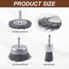 AOKLIT 9 Pack Carbon Steel Drill Wire Brush, 1/4-Inch Hex