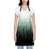 oFloral Watercolor Pine Trees Apron Adjustable Apron Cooking Kitchen Chef