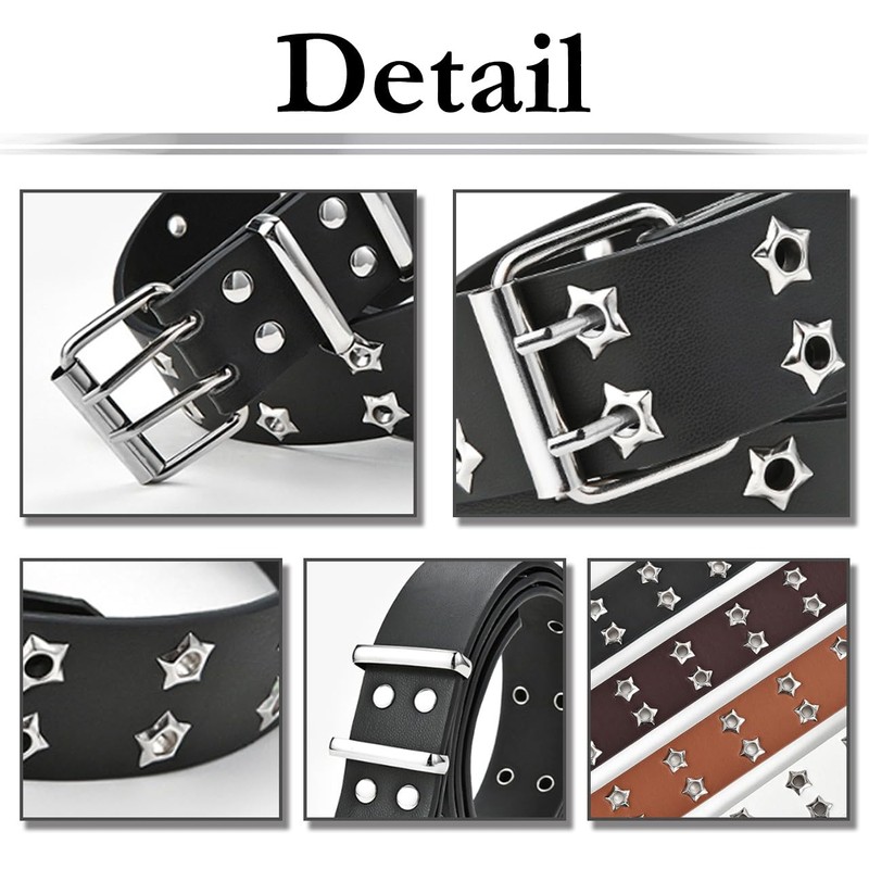 White Fang BT280 Women's Belt, Leather, Stylish, Chain, Keyring, Lock,