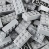 AXCFZI BINGUONE Basic Parts 320 Pieces 2x4 Light Gray Bricks