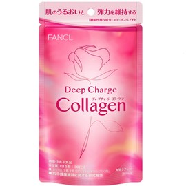 FANCL (New) Deep Charge Collagen (Approx. 30 Day Supply), 180 Capsules
