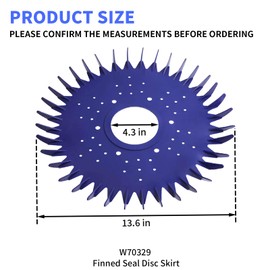 KitFit W70329 W83277 W70464 Replacement for Zodiac Baracuda G2, G3, G4 Pool Cleaner Seal Pool Cleaner Finned Seal disc Skirt Replacement Part