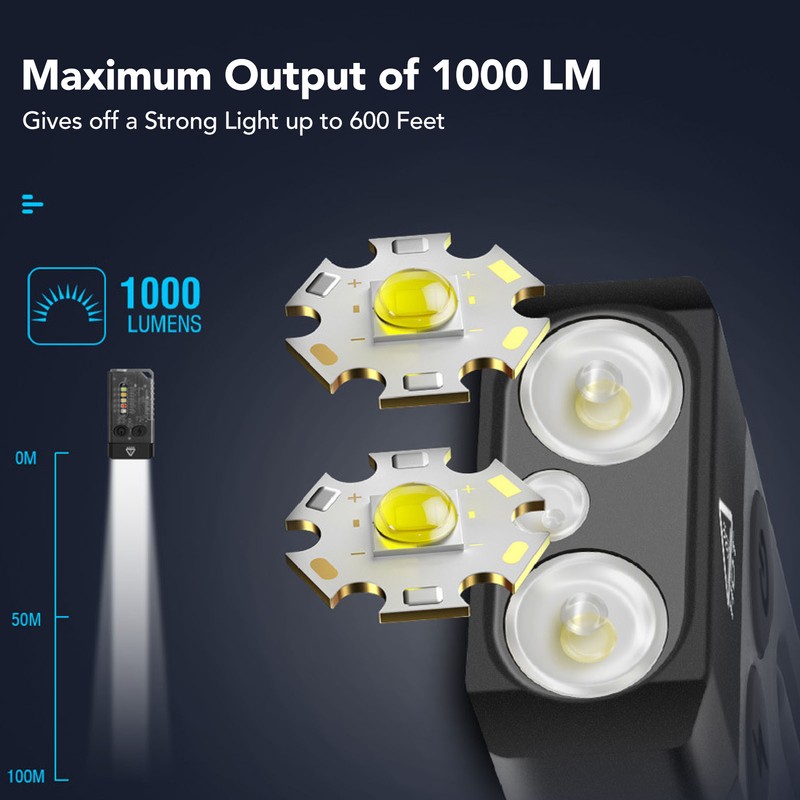 Mini Flashlight Portable Rechargeable Buzzer Alarm Keychain Light for Camping