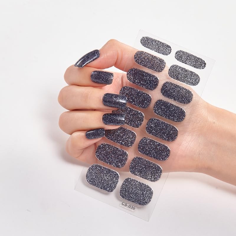 Pegatinas Autoadhesivas para Uñas, 128 Piezas de Tiras de Esmalte