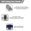 HXJDAM Hex Nuts M4 DIN985 Pack of 70 Premium Stainless