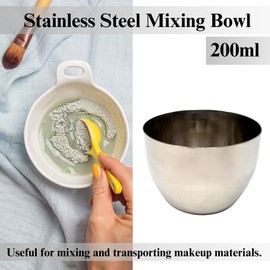 HIGH TECH INSTRUMENTS Face Mask Mixing Bowl, Stainless Steel Facial Makeup Mud Blending Cups Cosmetic Beauty Tool for Home & Salon Helps in Organizing & Transferring Multipurpose Container (200ml)