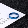 Zakk Men's Women's Titanium Blue Narrow Front Ring Polished Engagement