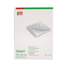 Lohmann & Rauscher GmbH & Co.KG Gazin Gauze Swabs Sterile 8 Compartments White 10 x 20 cm Pack of 100