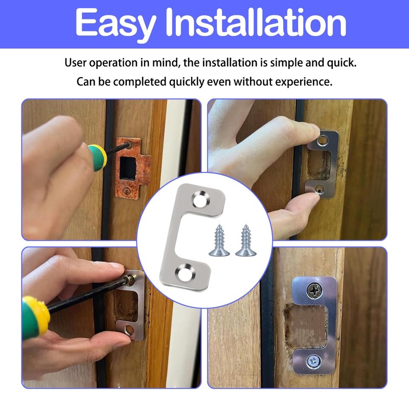 Adjustable Door Strike Fit for Deadbolts & Electronic Locks -