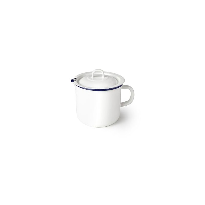 IBILI - Handmade Vintage Glazed Steel Milk Kettle 1.75 Litre
