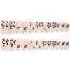 Formal Floral Glossy Medium Square Press-On Nails - 24 Pieces