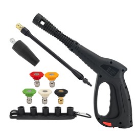 Bear Force Replacement Pressure Washer Spray Gun Kit With Lance, 5 Spray Tips, Turbo Nozzle & Holder - Compatible With Portland, Husky, Ford, Pulsar, ShopForce, Taskforce Powerwasher