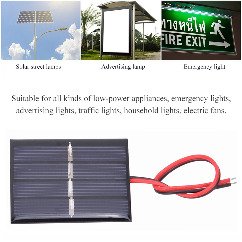 4Pcs 0.36W 2V Solar Panel Charging Power Board and Electronic
