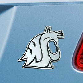 FANMATS 22848 Washington State Cougars 3D Chrome Metal Auto Emblem