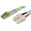 Lynn Electronics LCSC-10GIG-1M 50/125-10 Gig Aqua Duplex Multi-Mode Fiber Optic