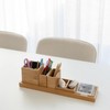 ROCDEER Bamboo Vanity Tray, 6-Piece Bathroom Countertop Vanity Tray Set,