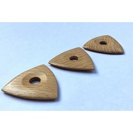 MUSICAL STRING Guitar Picks Plectrum Boxwood Wood Triangular Model Handmade Lot of 4 pcs
