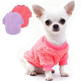 Suéteres para Perros pequeños, suéter de Invierno de Forro Polar para Cachorros, Chihuahuas, Perros Miniatura y Gatitos (de 0,5 a 1,5 kg), Talla XXS