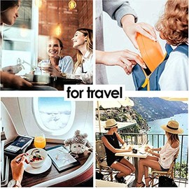 LEISIDY 4 Pack Collapsible Silicone Food Containers Storage Lunch Bento Box with Lid BPA Free for Camping, Hiking (Blue, 4PC)