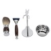 Men Manual Trimmer Kit Trimming Soap Bowl Stand Beard Brush